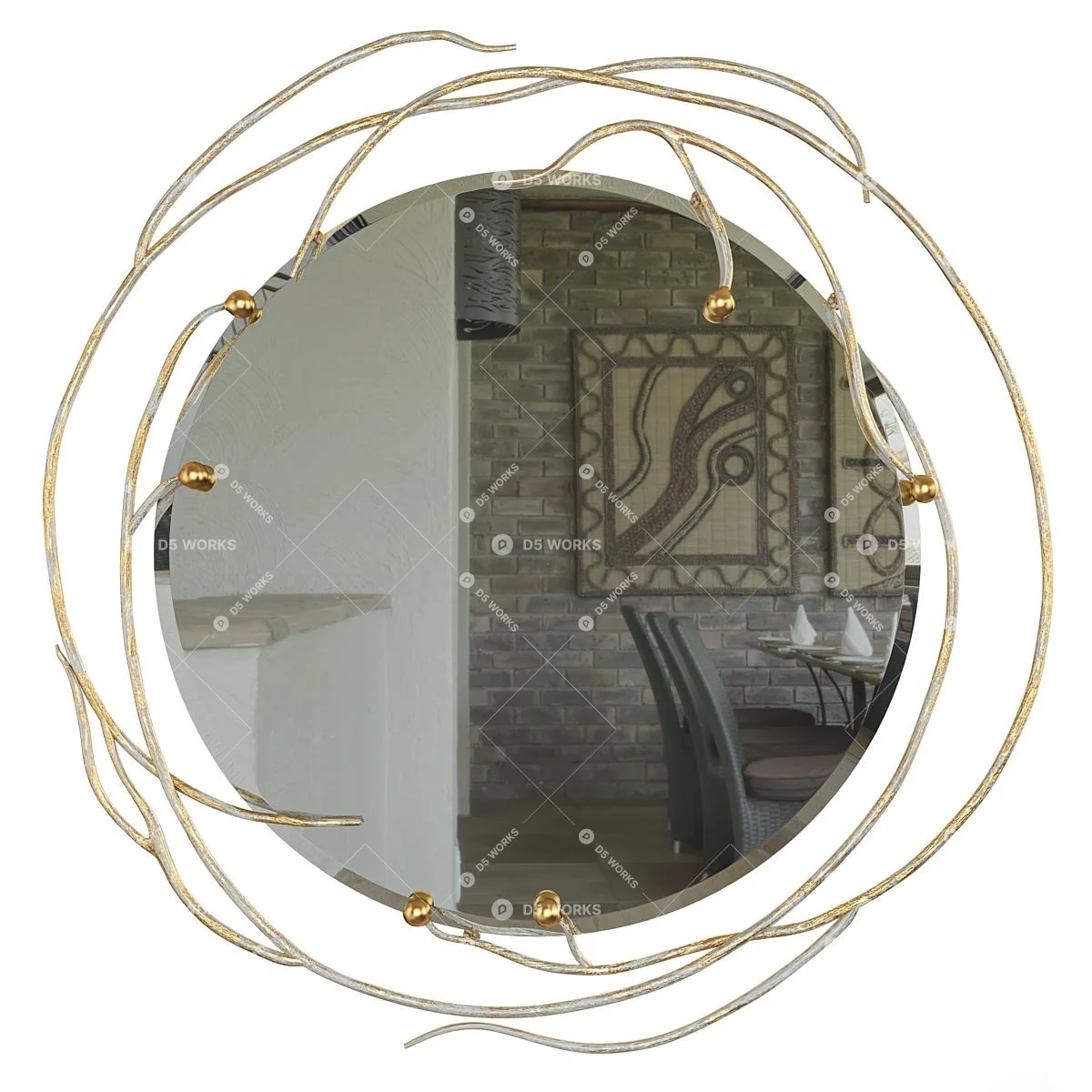 Decorative Mirror 3d model thumbnail 2