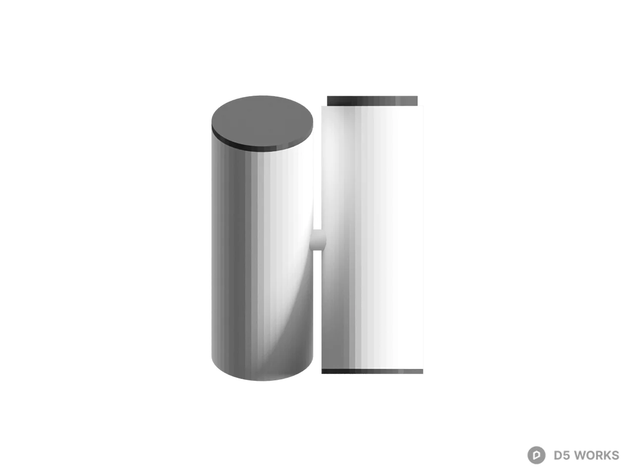 Minimalist Cylindrical Stool 3d model thumbnail 2