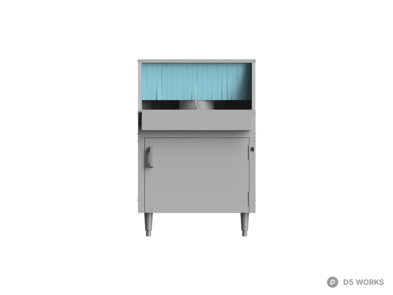 Commercial Dishwasher Unit 3d model thumbnail 2