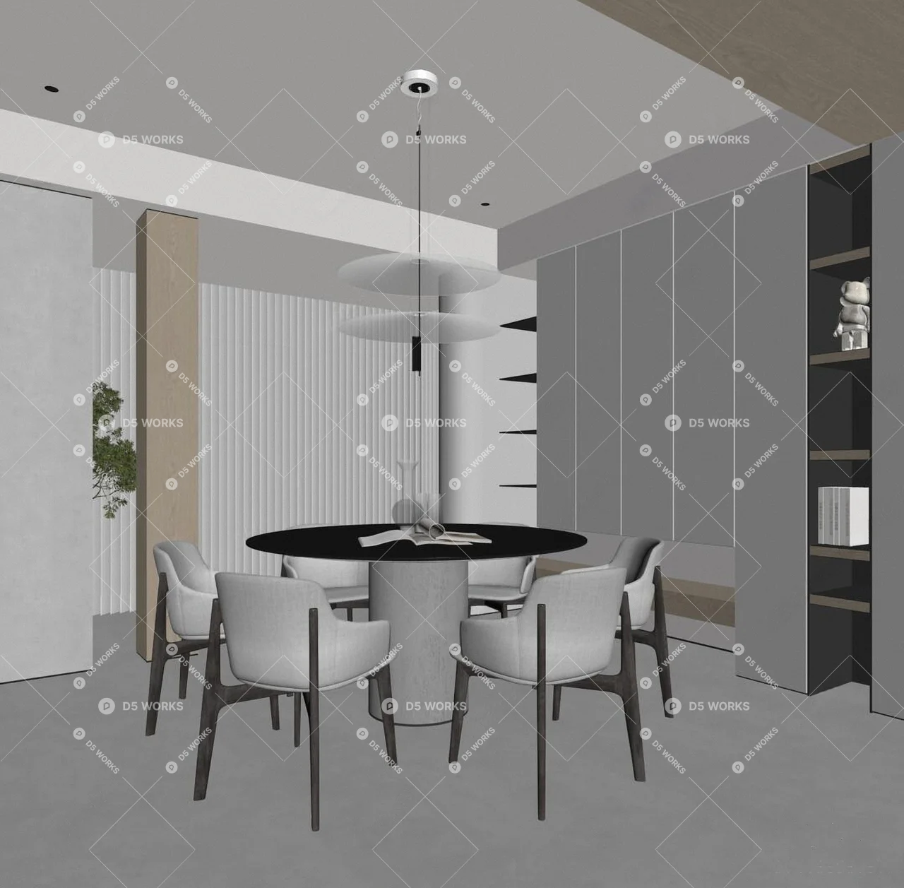 Dining Room (Home) 3d model thumbnail 2