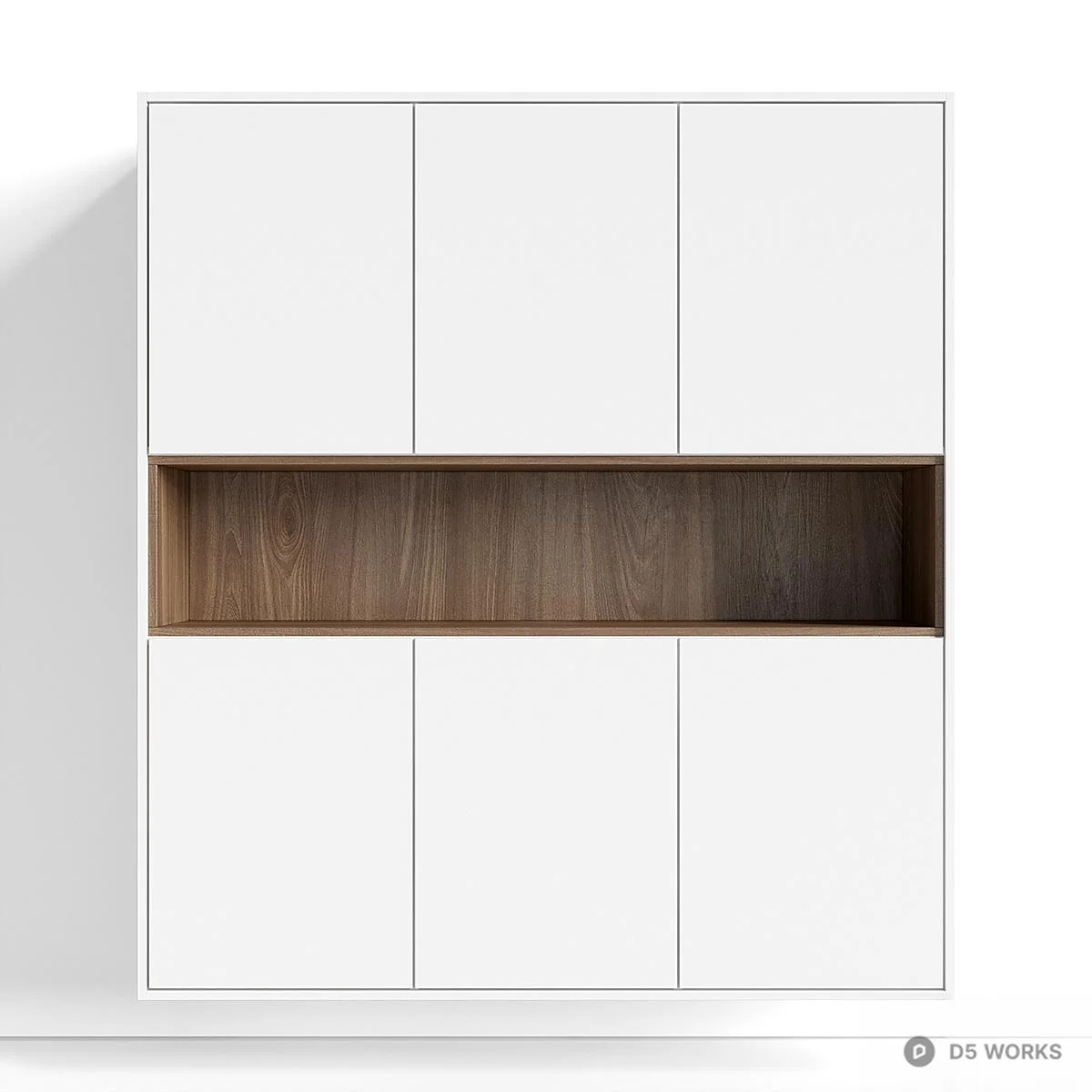 Minimalist White Bathroom Cabinet 3d model - Image 1