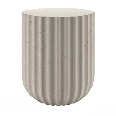 Ribbed Concrete Side Table 3d model