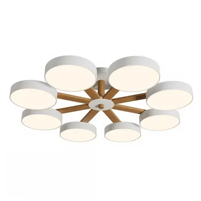 Modern Wooden Frame Ceiling Light 3d model