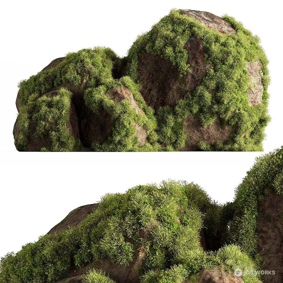 Moss Covered Rock 3d model - Image 1