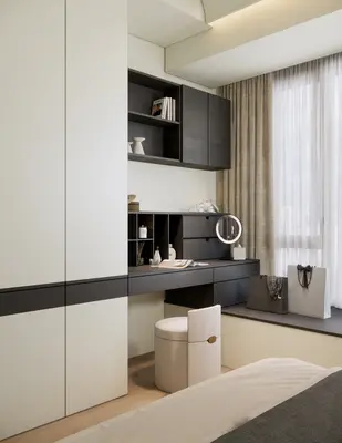 Minimalist Walk In Closet With Vanity 3d model