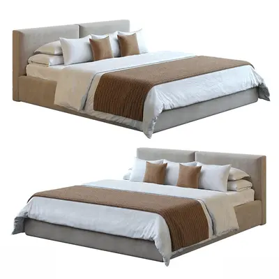 Modern Double Bed 3d model