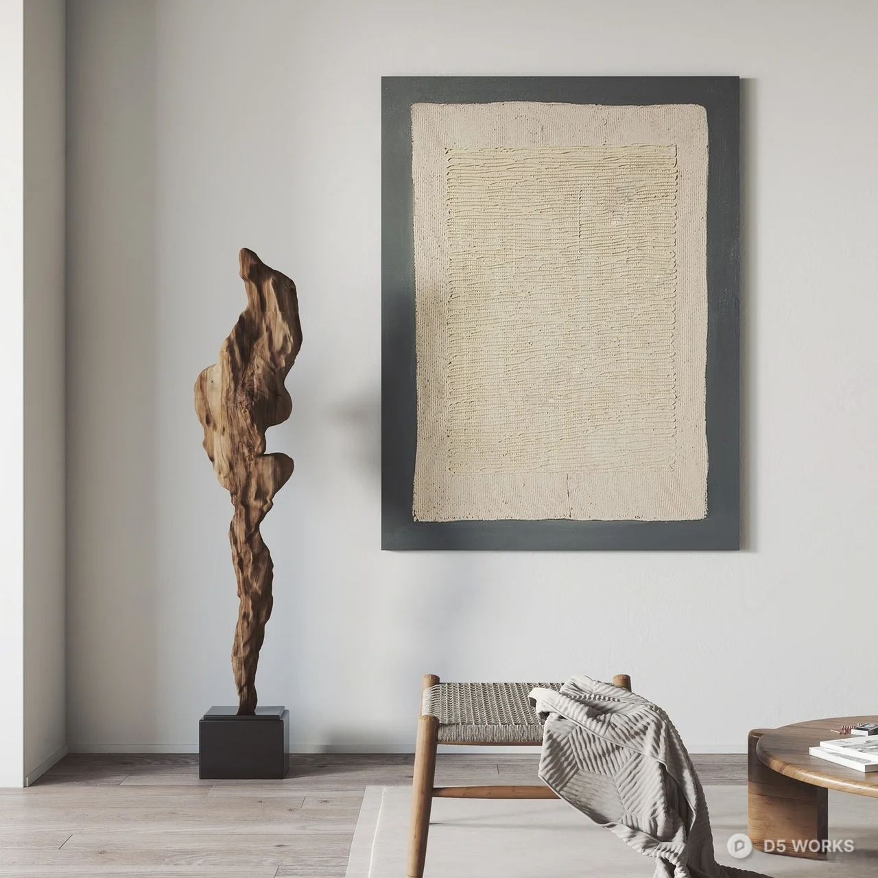 Minimalist Textured Wall Art 3d model - Image 1