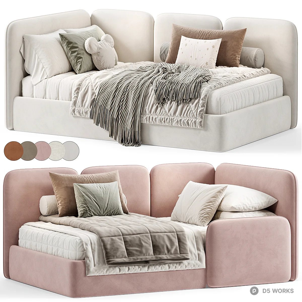 Minimalist Children Bed 3d model - Image 1