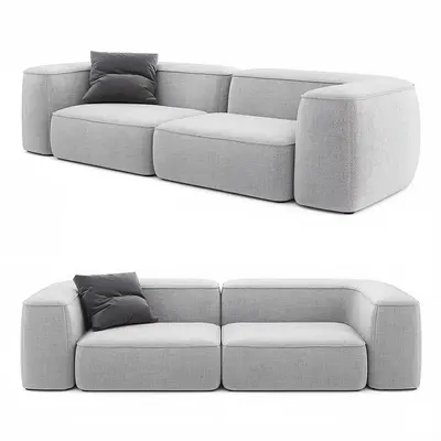 Modular Fabric Three Seater Sofa 3d model