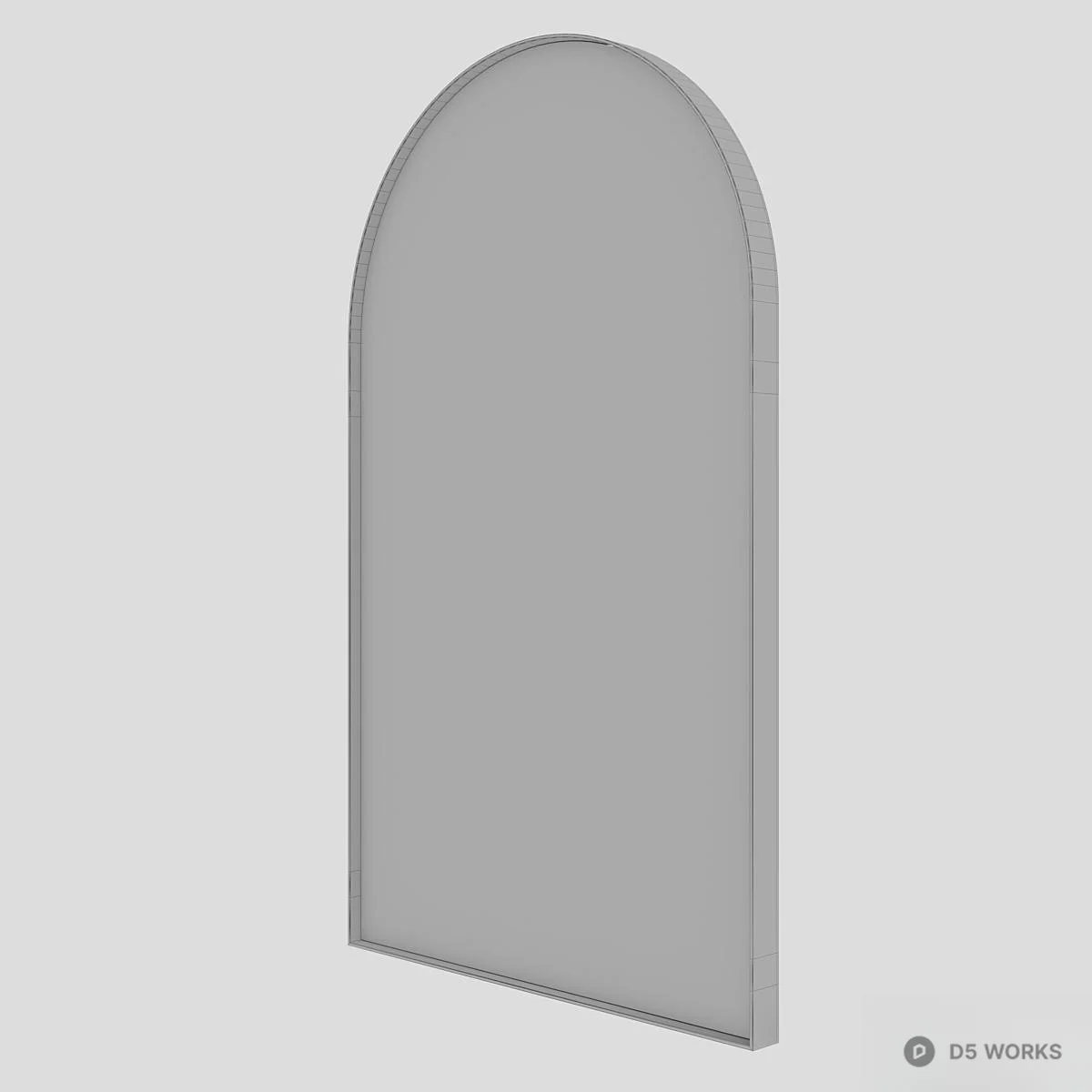 Arched Gold Frame Illuminated Mirror 3d model thumbnail 3