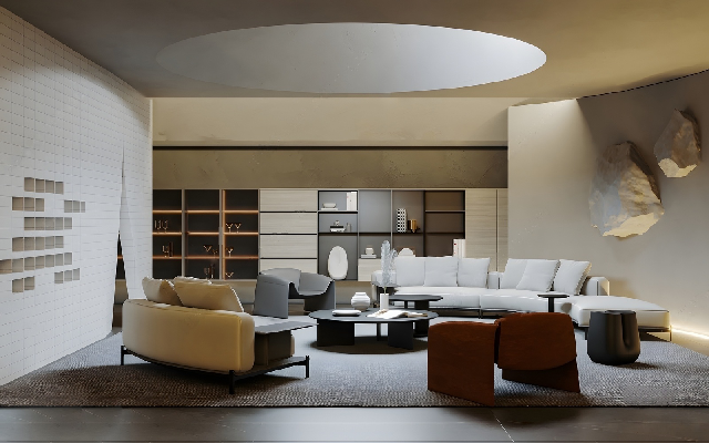 Modern Sofa & Side Table Set