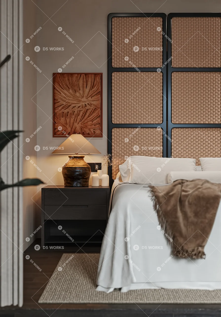 Hotel Guest Room 3d model thumbnail 3