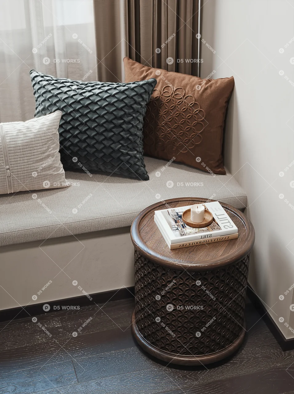 Hotel Guest Room 3d model thumbnail 5