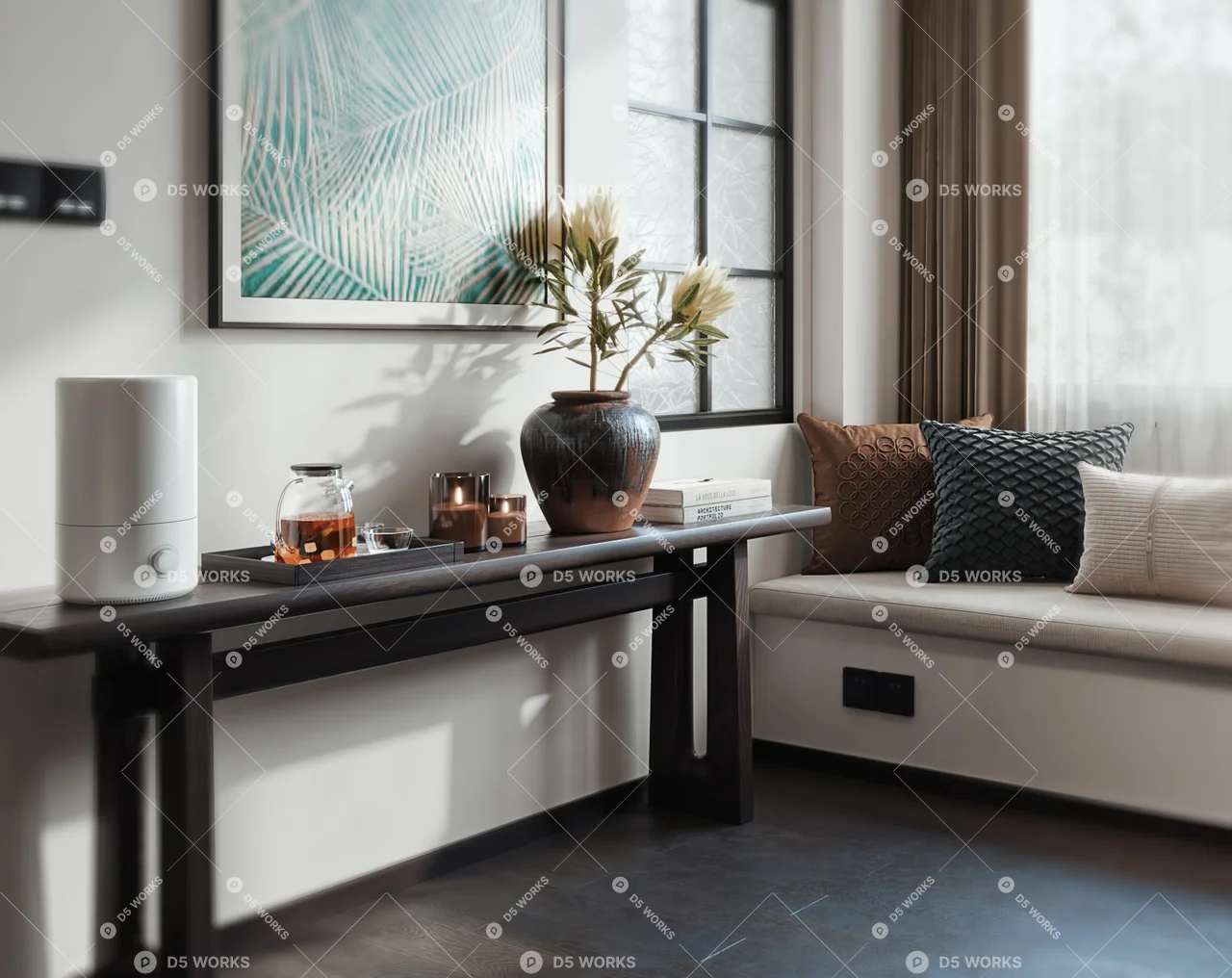 Hotel Guest Room 3d model thumbnail 8