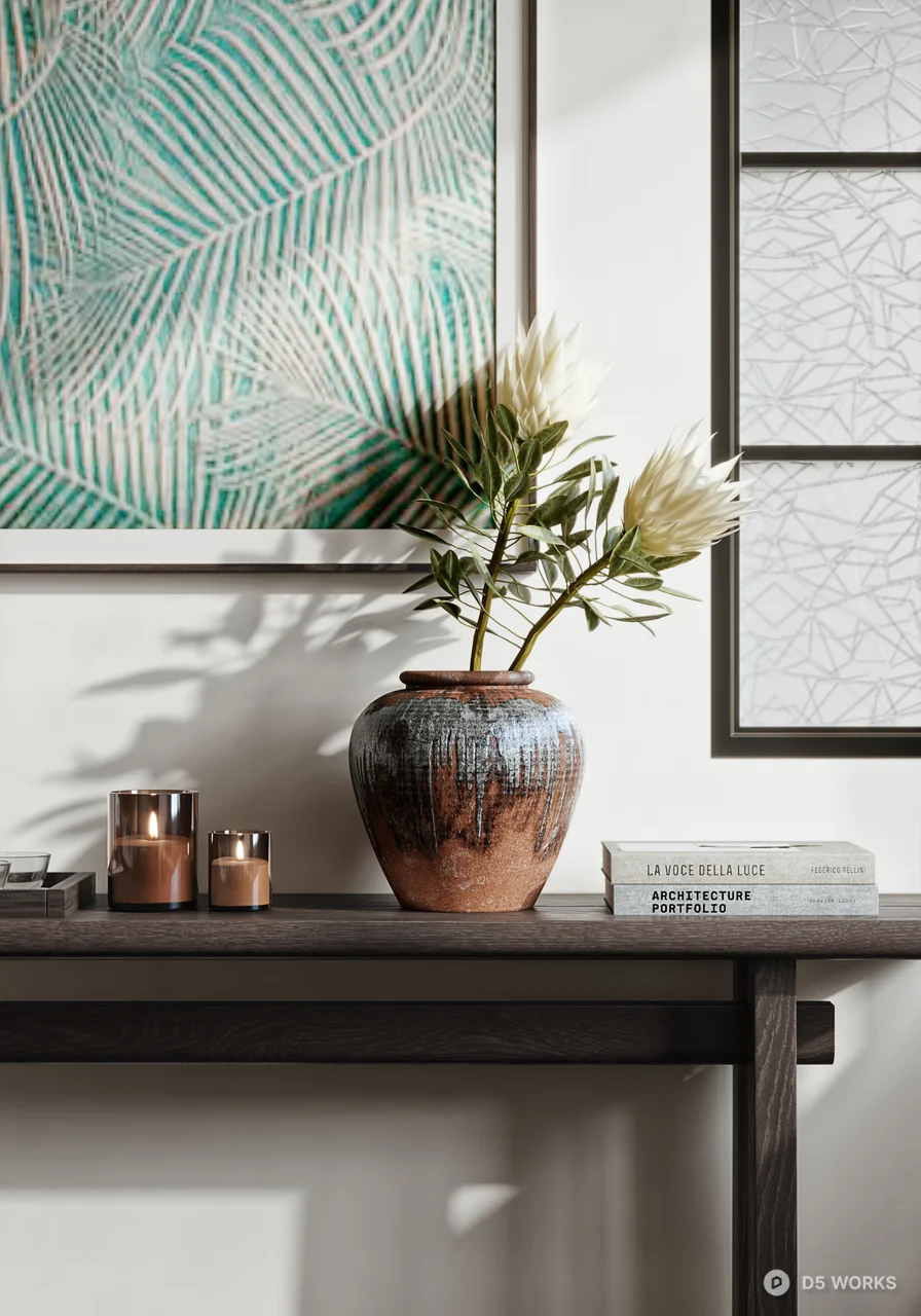Modern Hotel Guest Room with Minimalist Design 3d model thumbnail 6