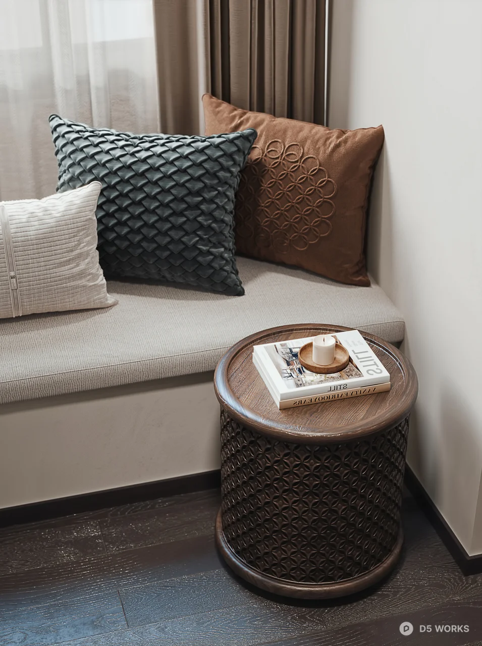 Modern Hotel Guest Room with Minimalist Design 3d model thumbnail 5