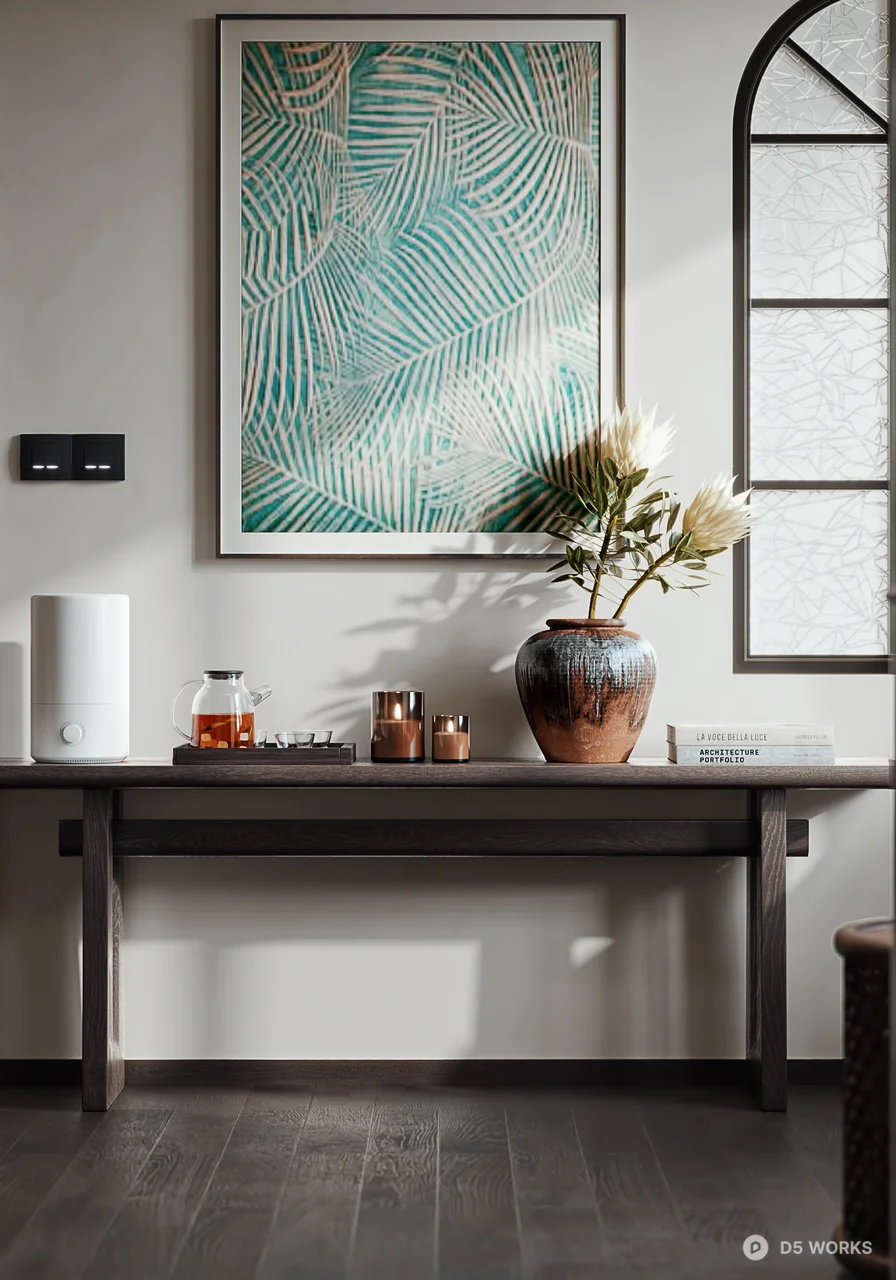 Modern Hotel Guest Room with Minimalist Design 3d model thumbnail 4