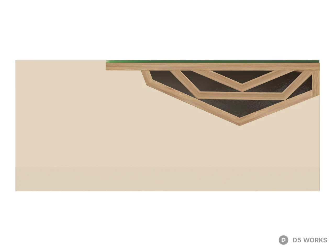 Spiral Inlay Side Table 3d model thumbnail 2