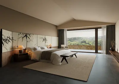 New Chinese BnB Bedroom