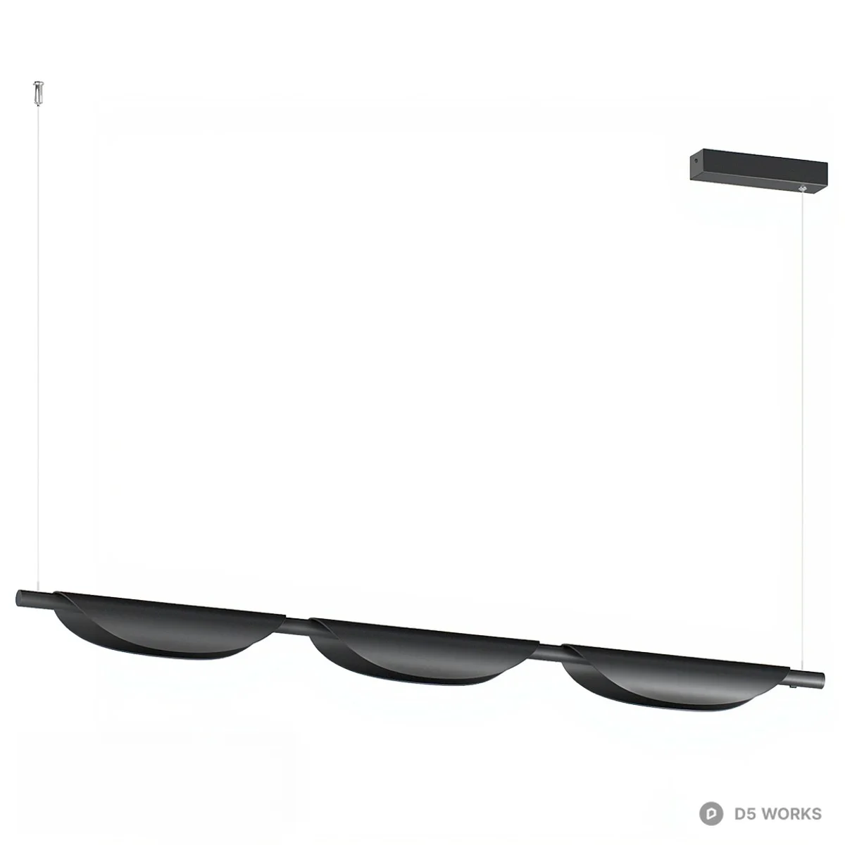 Modern Linear Pendant Light 3d model thumbnail 2