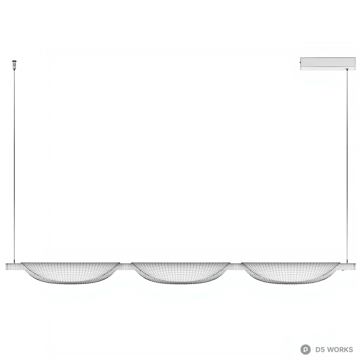 Modern Linear Pendant Light 3d model thumbnail 5