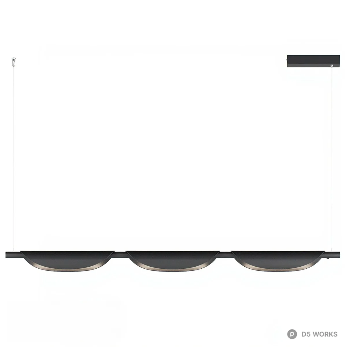 Modern Linear Pendant Light 3d model thumbnail 3