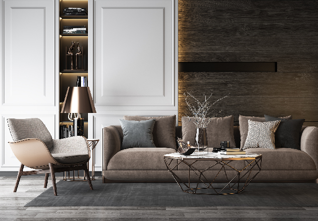 Modern Sofa & Side Table Set