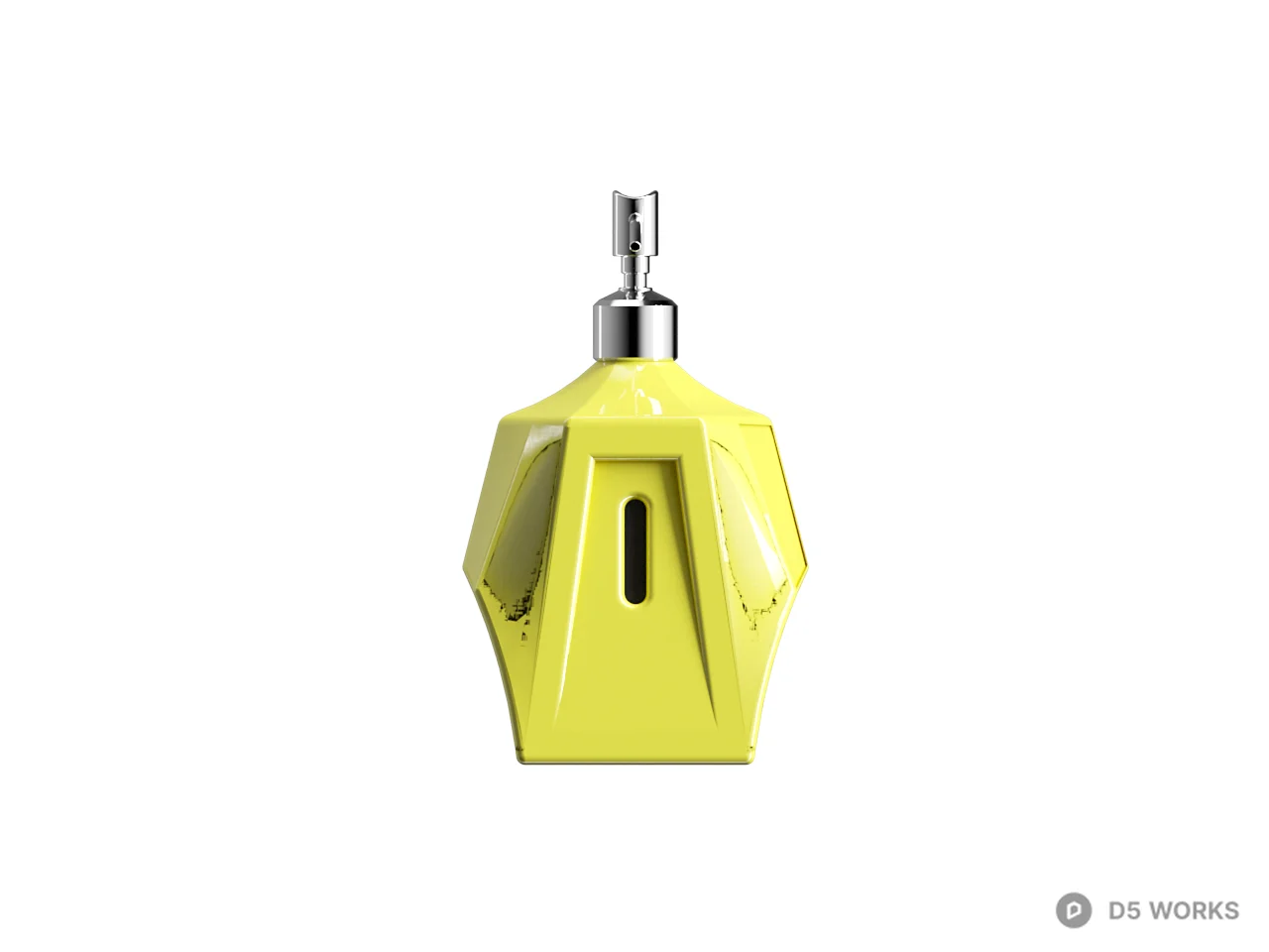 Geometric Yellow Soap Dispenser 3d model thumbnail 2