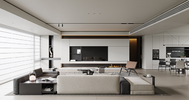 Modern Living & Dining Room