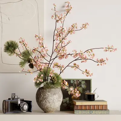 Mid-Century Modern Floral Arrangement
