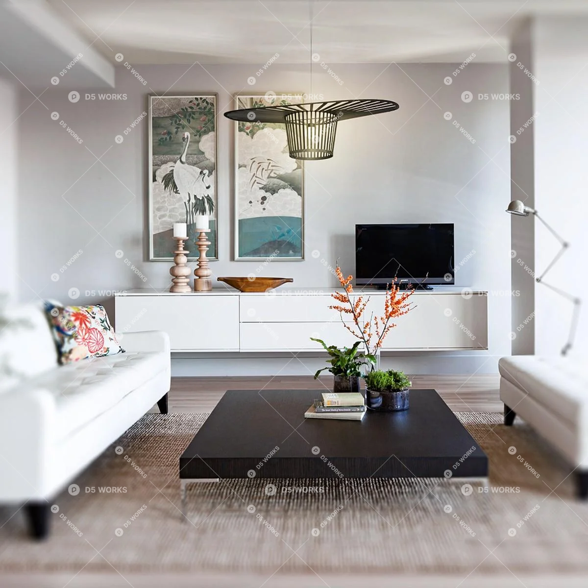 Modern Pendant Light 3d model thumbnail 4