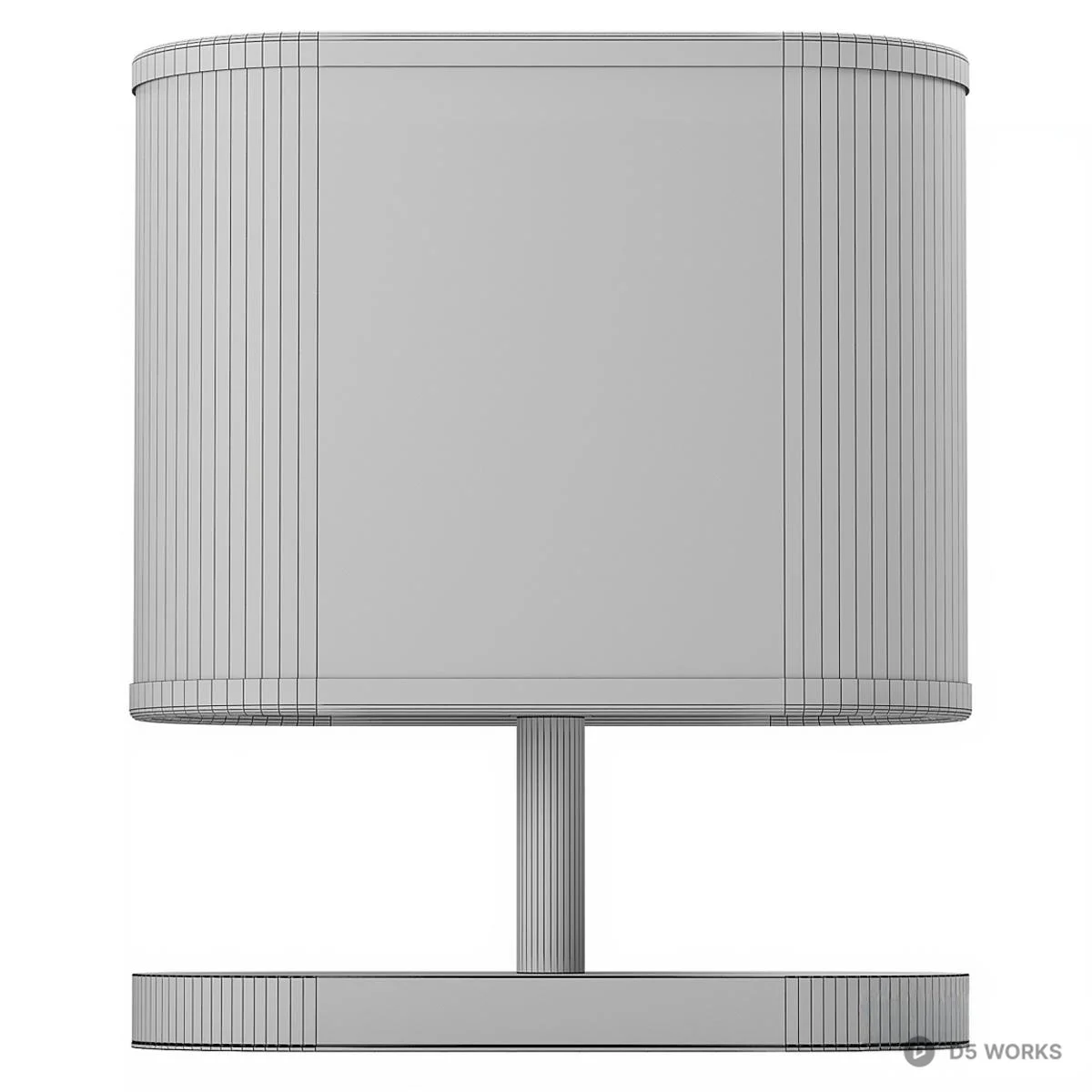 Woven Rattan Base Table Lamp 3d model thumbnail 7