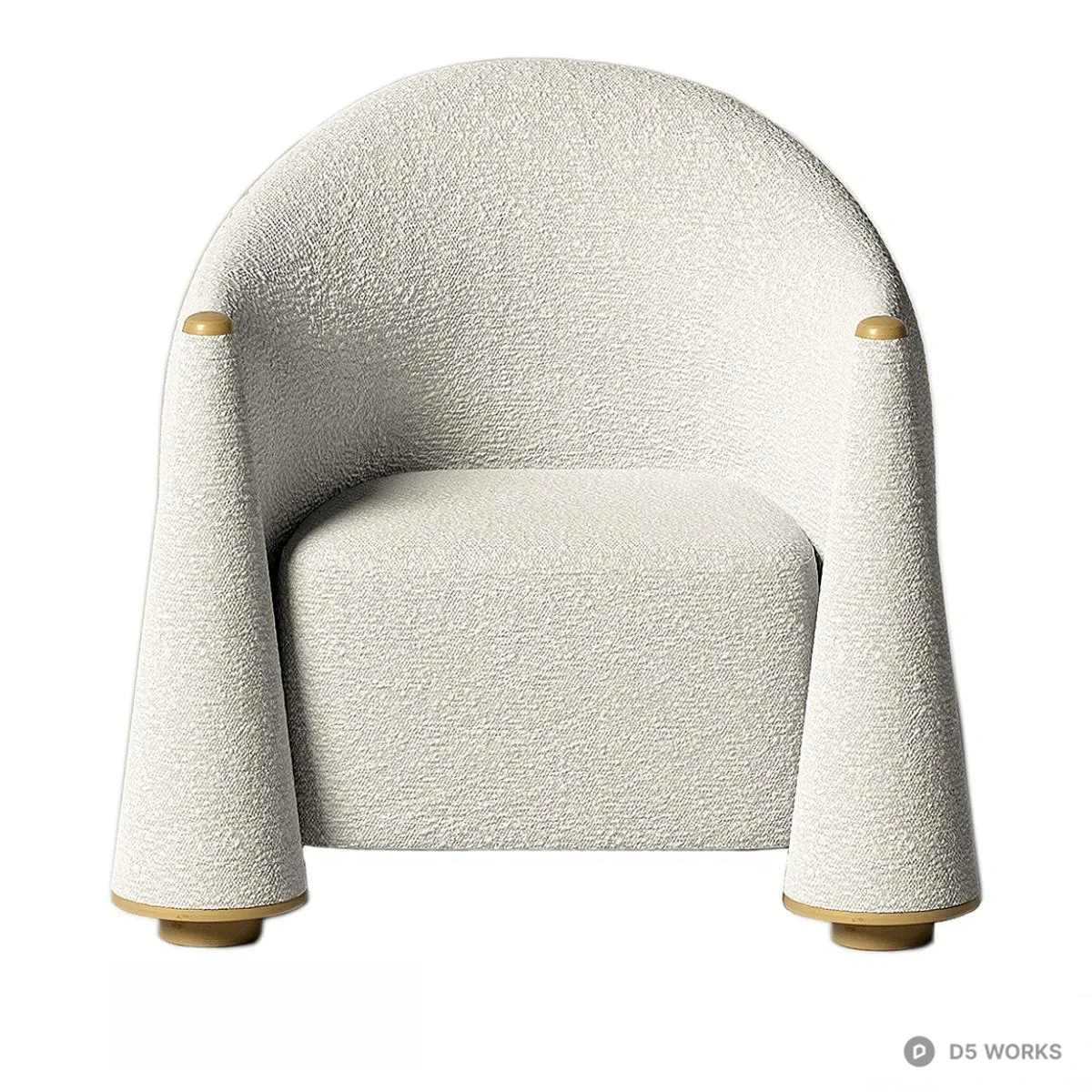 Organic Shape Fabric Lounger Sofa 3d model thumbnail 3