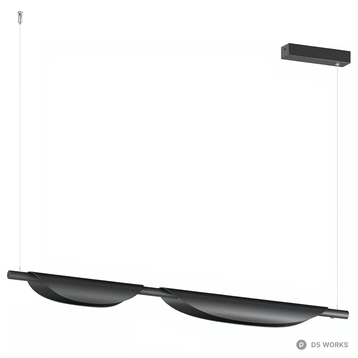 Minimalist Linear Pendant Light 3d model thumbnail 2