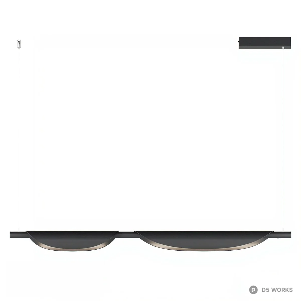 Minimalist Linear Pendant Light 3d model thumbnail 3