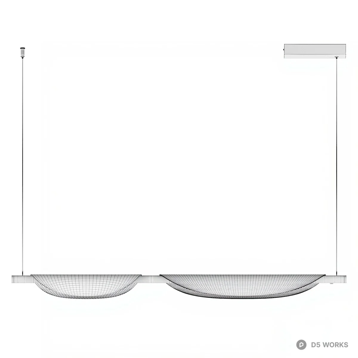 Minimalist Linear Pendant Light 3d model thumbnail 5