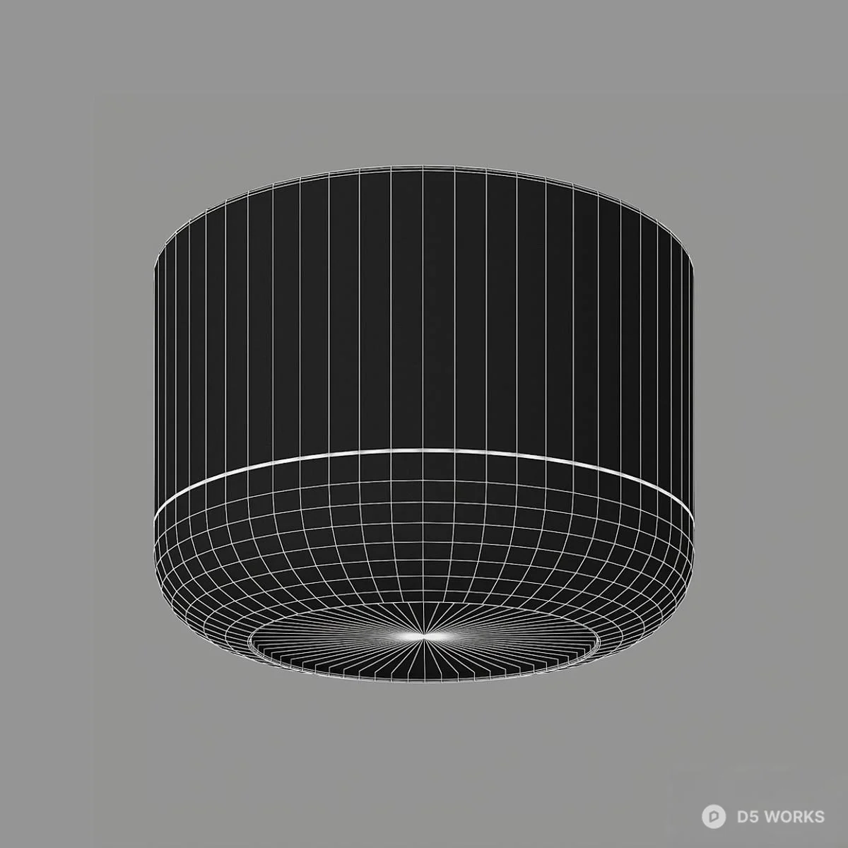 Matte Black Recessed Downlight 3d model thumbnail 3