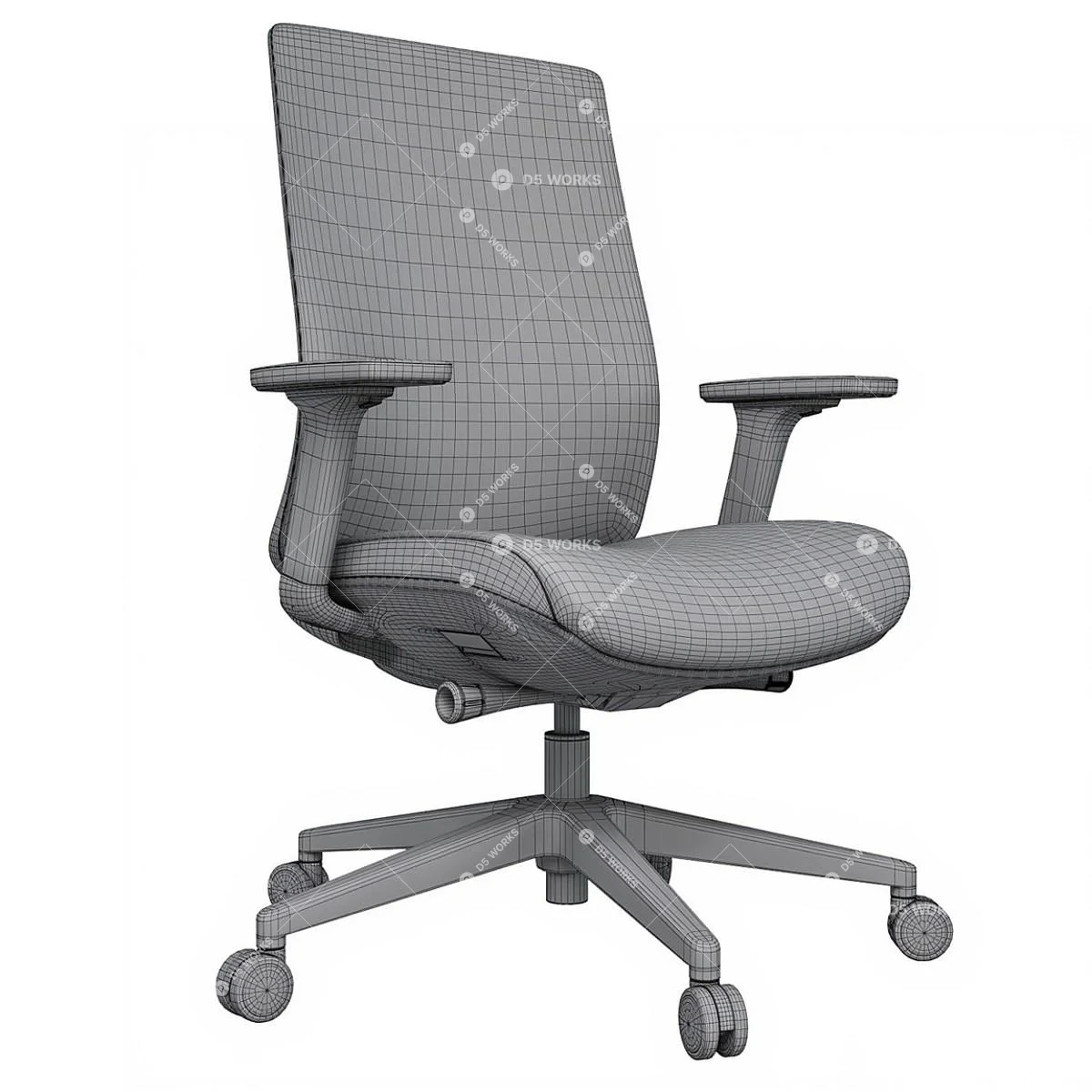 Modern Office Chair 3d model thumbnail 5