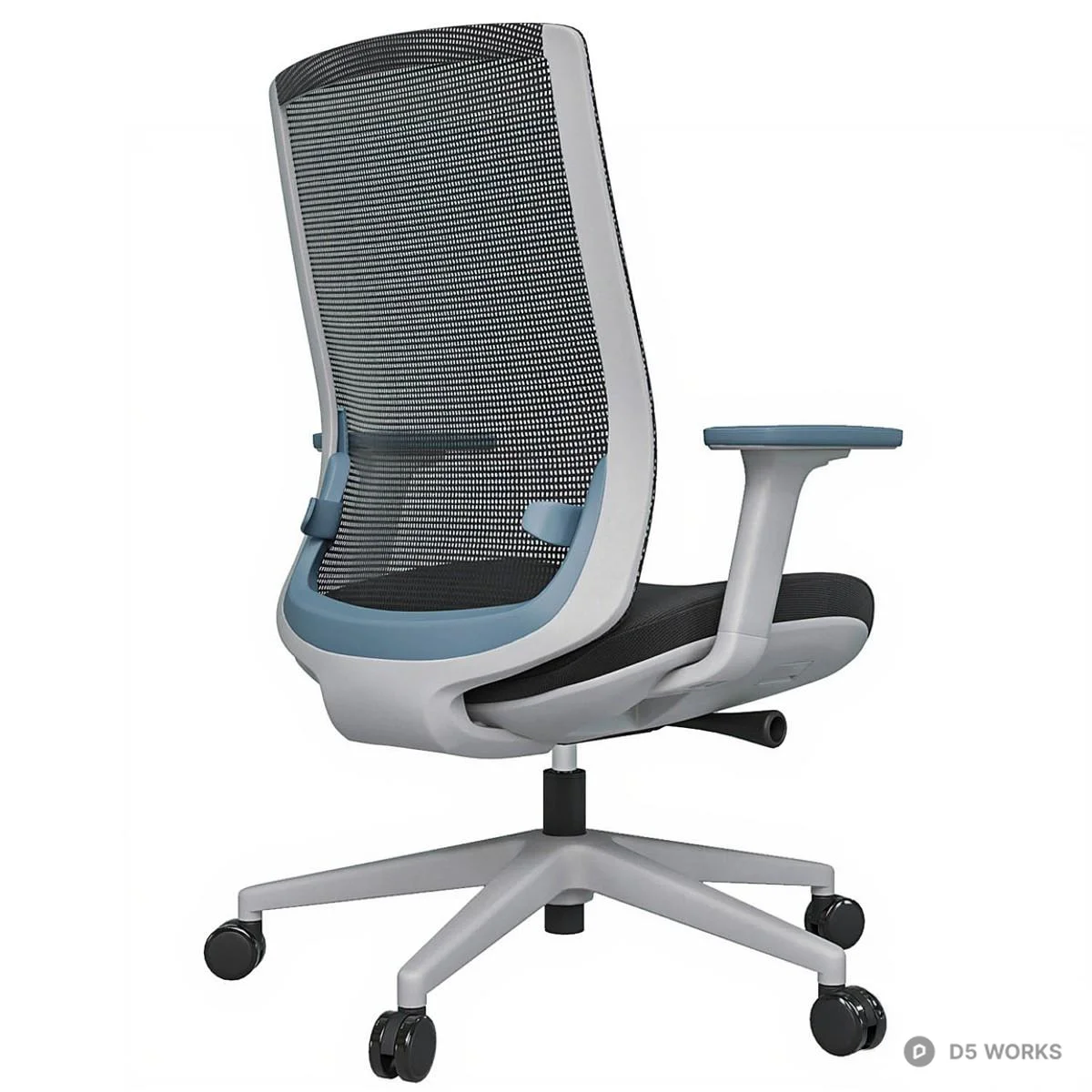 Ergonomic Mesh Office Chair 3d model thumbnail 2