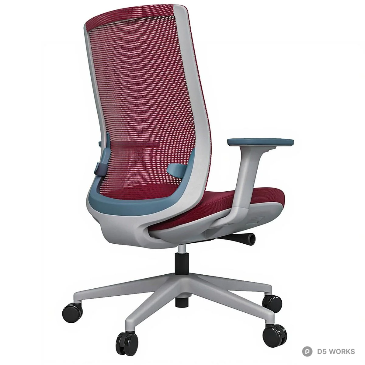 Ergonomic Mesh Office Chair 3d model thumbnail 4