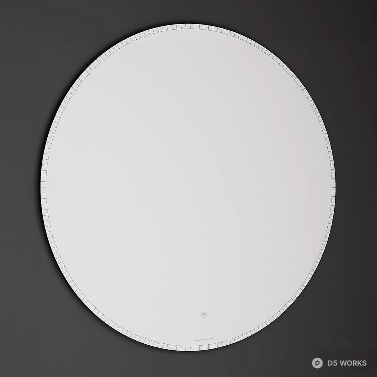 Round LED Mirror 3d model thumbnail 2