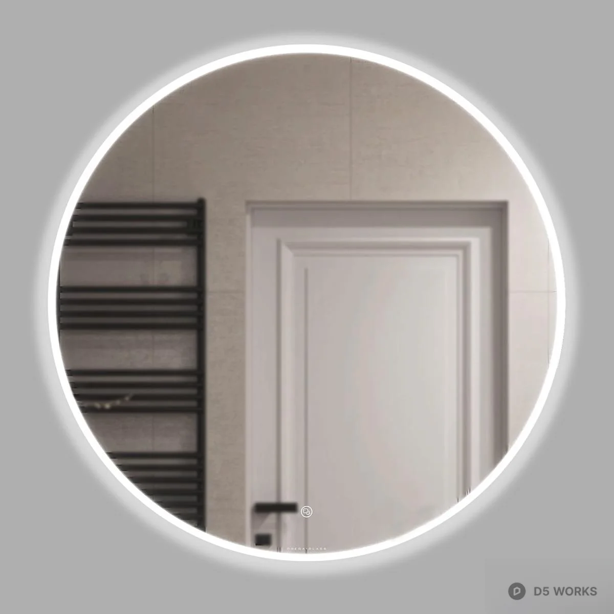 Round LED Mirror 3d model - Image 1