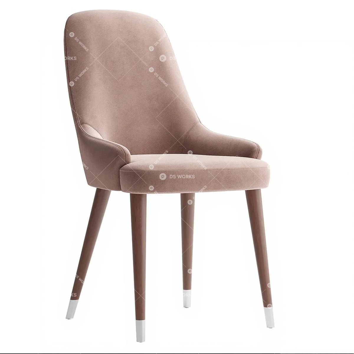 Modern Study Chair 3d model thumbnail 2