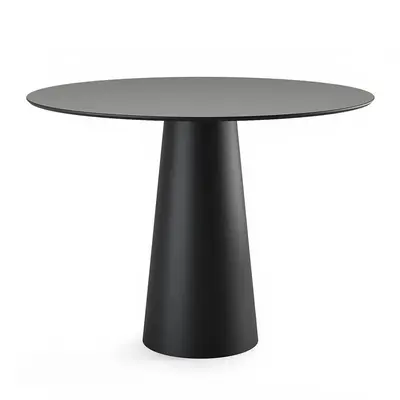 Minimalist Black Pedestal Dining Table 3d model