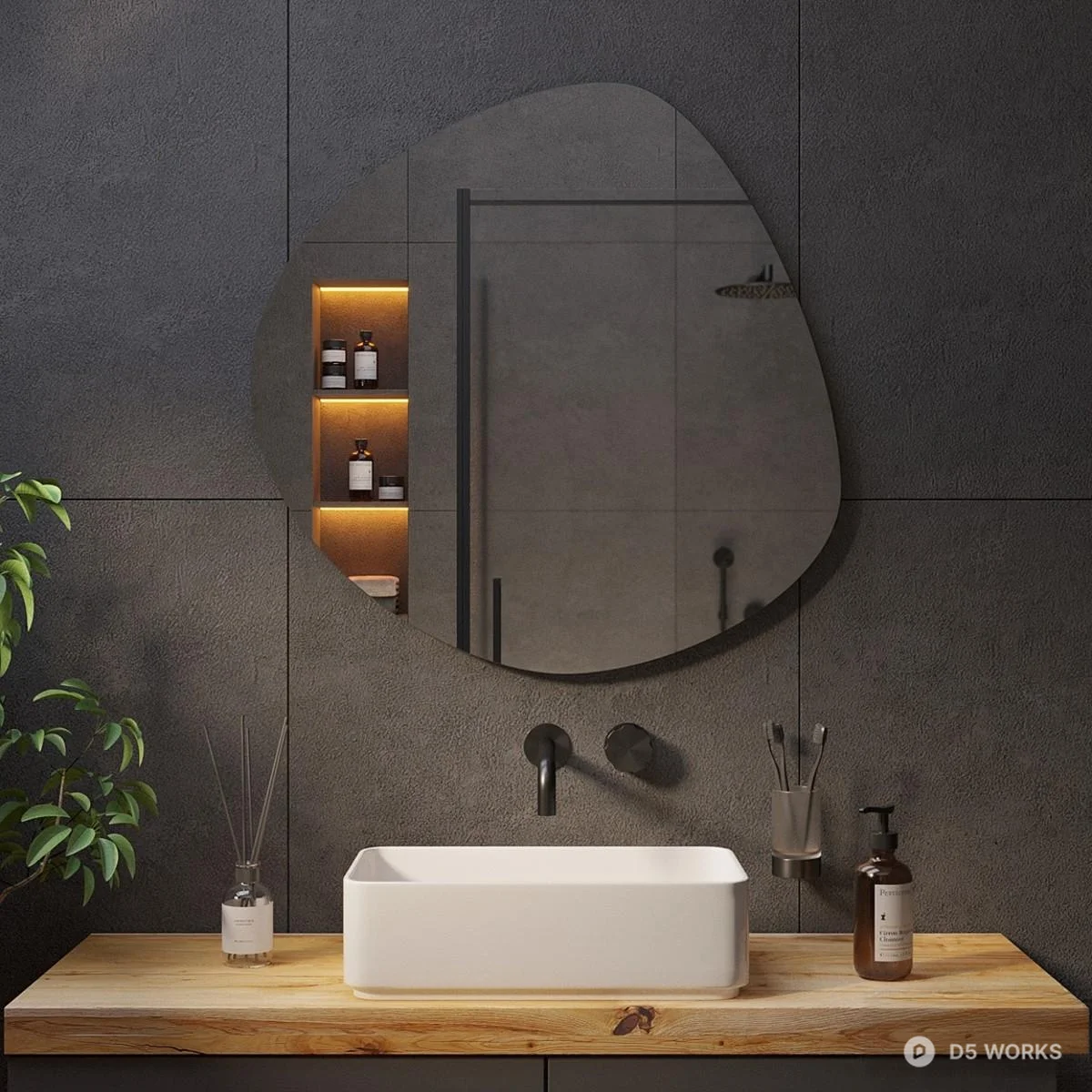 Minimalist Decorative Mirror 3d model thumbnail 6