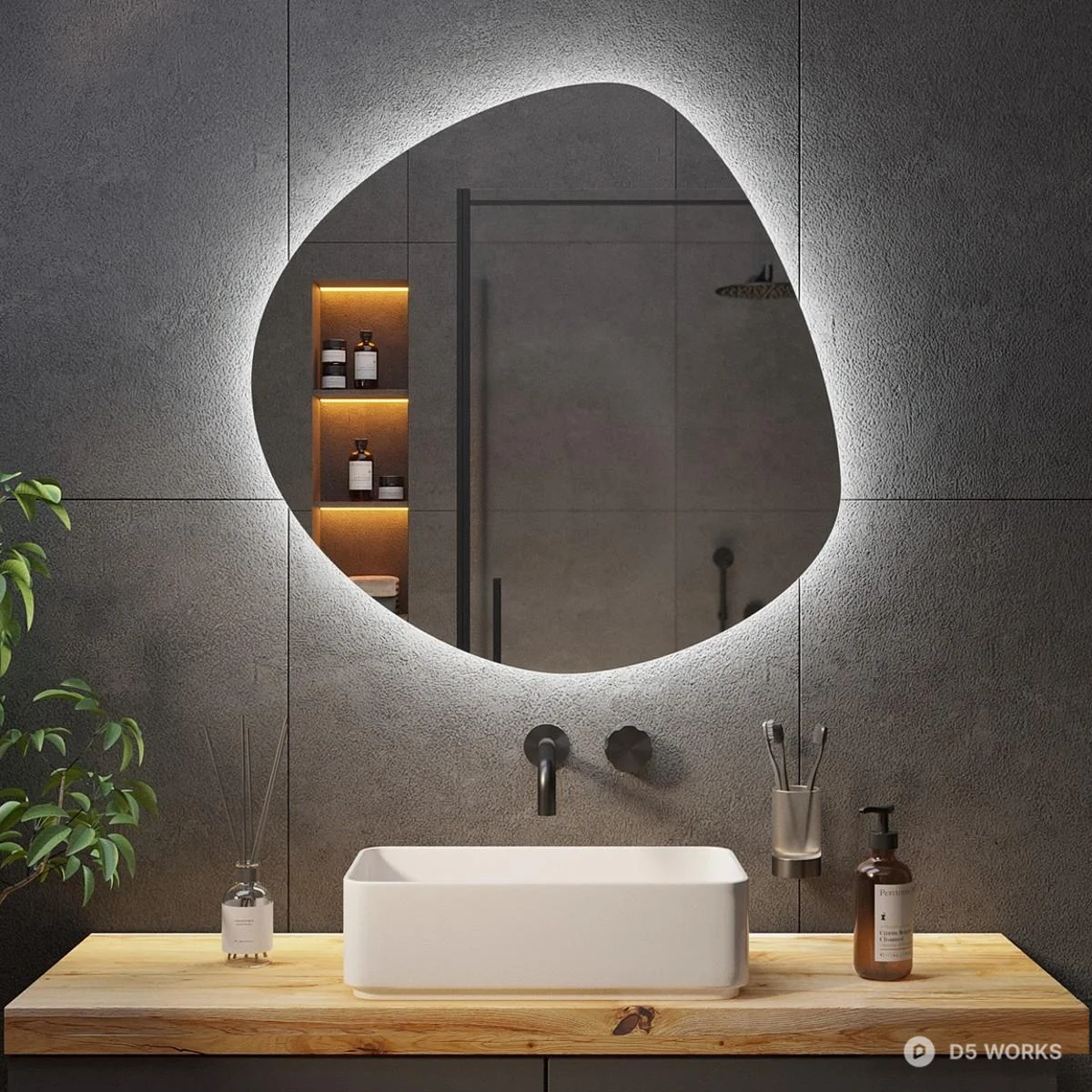 Minimalist Decorative Mirror 3d model thumbnail 3