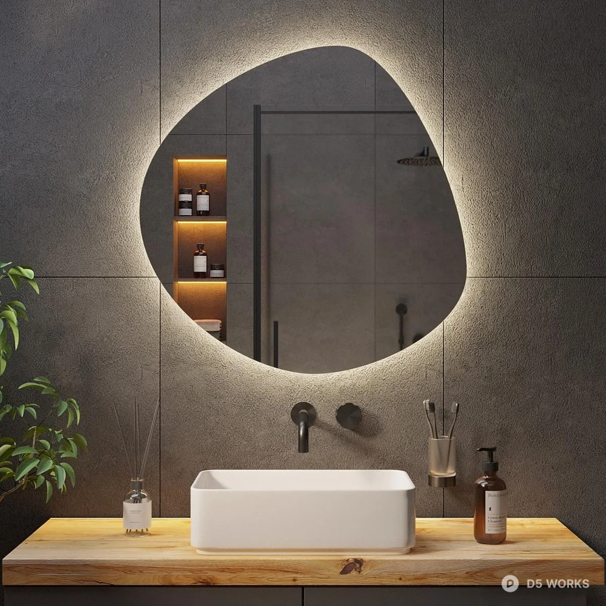 Minimalist Decorative Mirror 3d model thumbnail 5