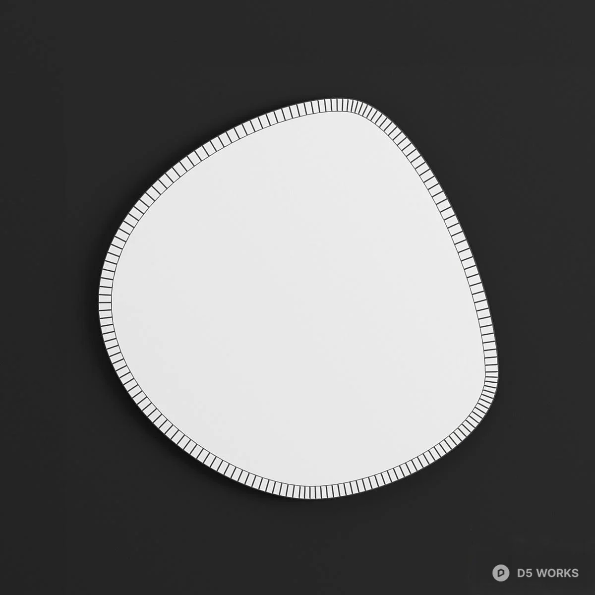 Minimalist Decorative Mirror 3d model thumbnail 2