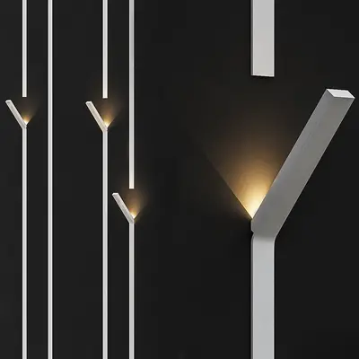 Modern Y-Shaped Wall Lamp 3d model