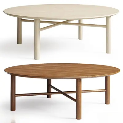 Organic Modern Round Coffee Table 3d model